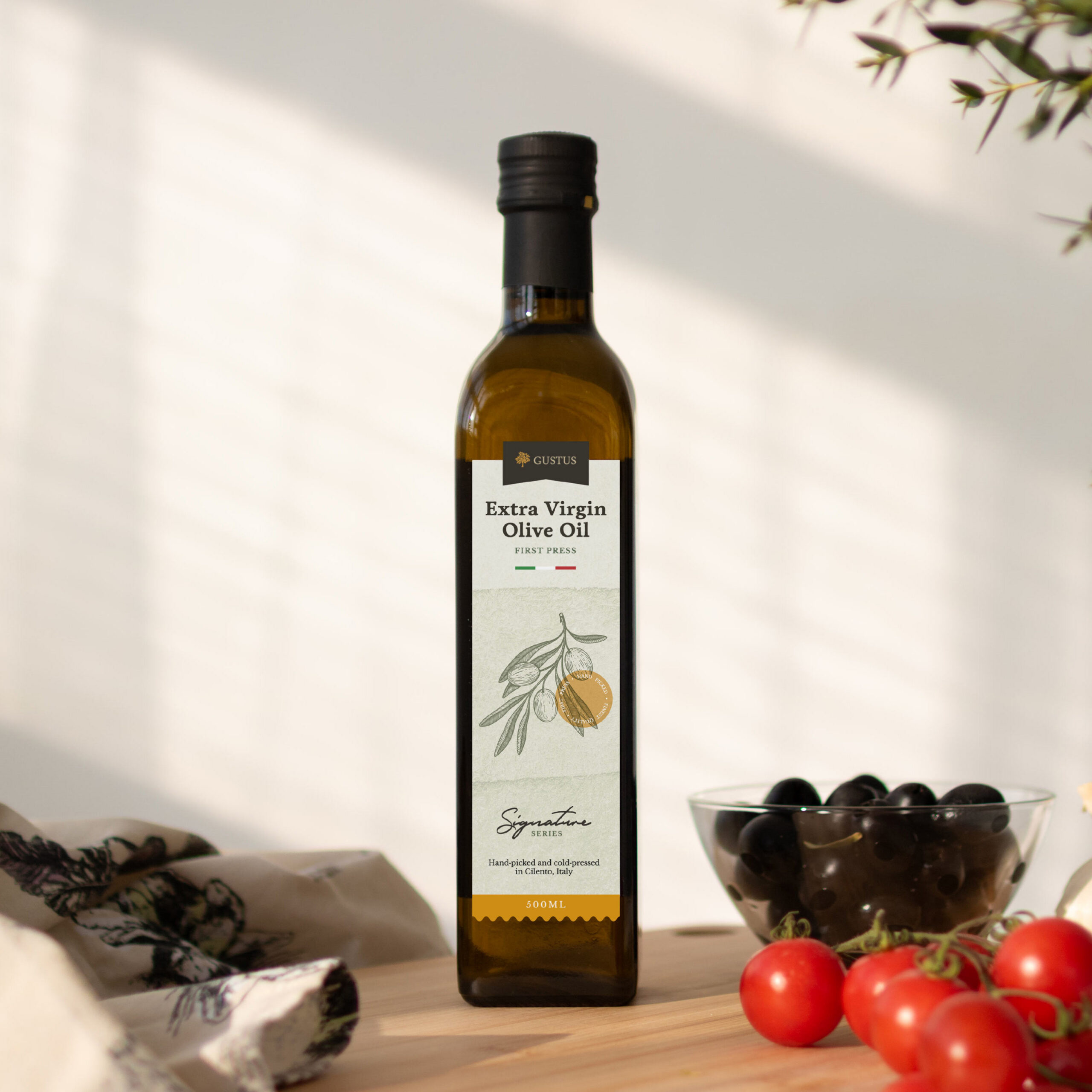 Gustus Organic Extra Virgin Olive Oil - 500ml